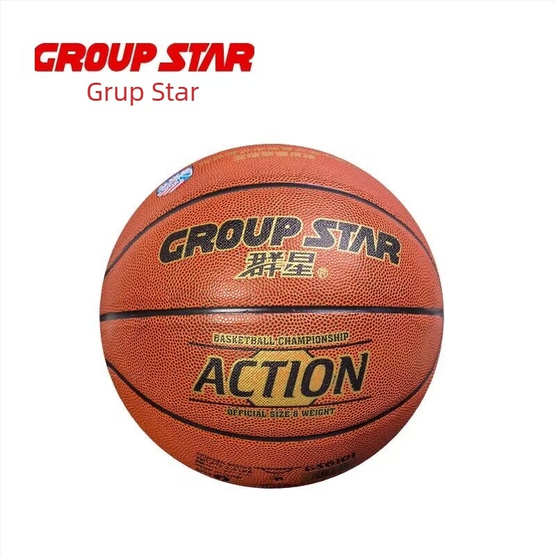 Baschet - Group Star PU, pentru interior și exterior, rezistent la uzură, pentru antrenamente și competiții.