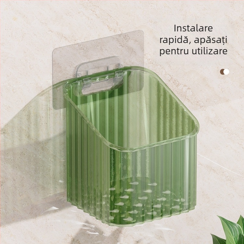 Jin Xi raft de baie pe perete, fără găuri, pentru depozitarea produselor de îngrijire a feței | plastic | capacitate 10 kg | stil luxos lejer