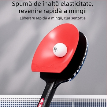Peak set de rachete pentru tenis de masă pentru începători – lamă din plop, gumă anti-adezivă cu dublă față, rachetă drept