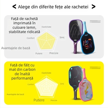 Rachetă pickleball pentru începători – corp din lemn, 220 g, marcă Beautiful Lion