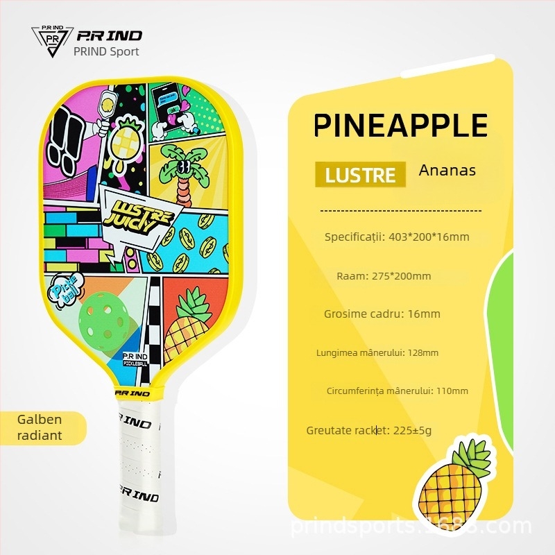 Rachetă de pickleball – din fibră de carbon, ultra-ușoară, model de antrenament – Pu Rui, 230 g