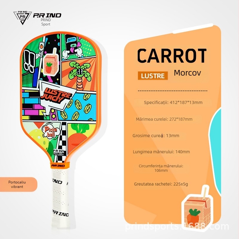 Rachetă de pickleball – din fibră de carbon, ultra-ușoară, model de antrenament – Pu Rui, 230 g