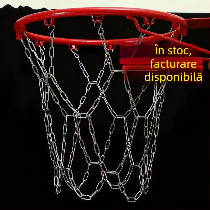 Suport/ramă de baschet din oțel inoxidabil cu plasă și coș (Material: 3283093; Greutate: 1 kg; Personalizare disponibilă; Categorie: post/ramă de baschet)