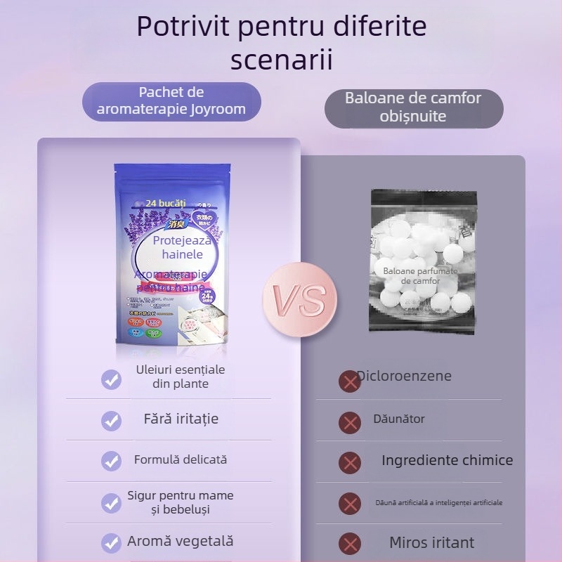 Royal Incense bile pentru molii în șifonier cu parfum de trandafir — protecție împotriva mucegaiului, insectelor și umidității, 96 buc.