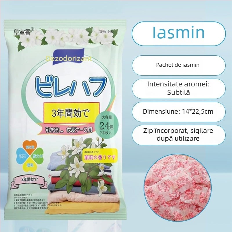 Royal Incense bile pentru molii în șifonier cu parfum de trandafir — protecție împotriva mucegaiului, insectelor și umidității, 96 buc.