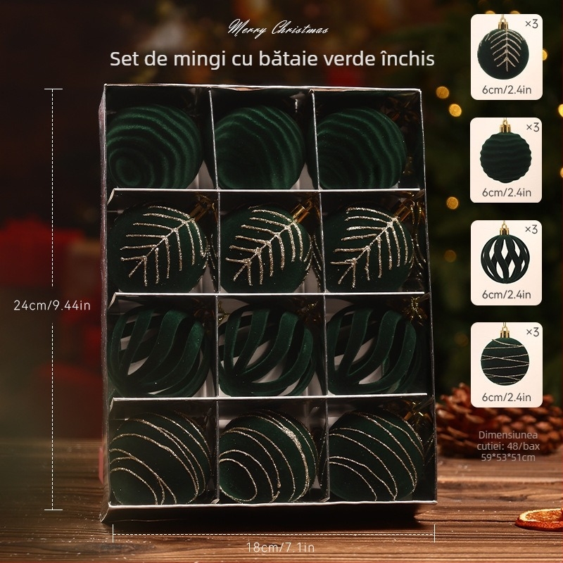 Ornamente pentru brad, acoperire velurată, turnare, marcă: Other