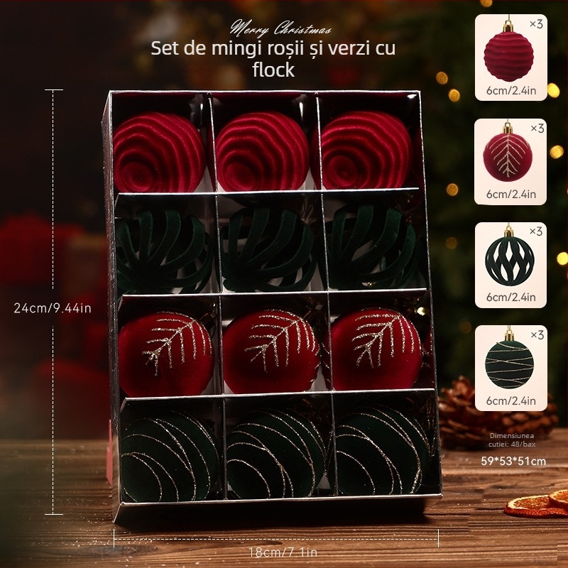 Ornamente pentru brad, acoperire velurată, turnare, marcă: Other