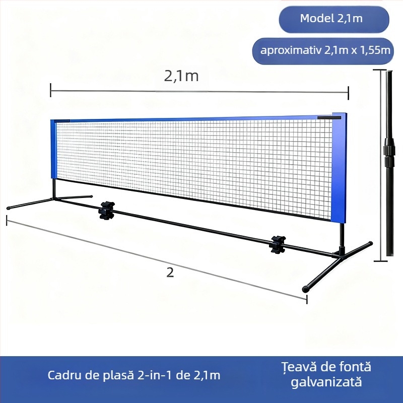 Ramă de plasă badminton portabilă din aliaj de aluminiu, personalizabilă, pentru badminton și tenis