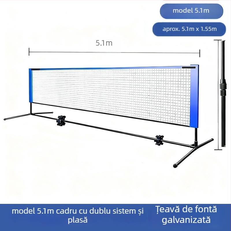 Ramă de plasă badminton portabilă din aliaj de aluminiu, personalizabilă, pentru badminton și tenis