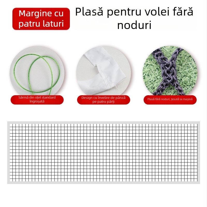 Plasă de volei pentru competiție standard, cadru îngroșat și greu, Chenhong, material poliester/PE