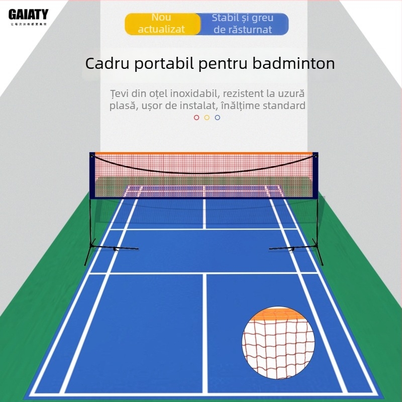 Cssit ramă de plasă badminton, portabilă, pliabilă, pentru interior și exterior, standard de competiție profesională