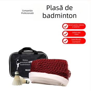 Plasă de badminton Liansheng, plasă de competiție standard din nailon și poliester; Categorie produs: plasă de badminton; Scenarii de aplicare: tenis de masă; Mărci private autorizate: Da