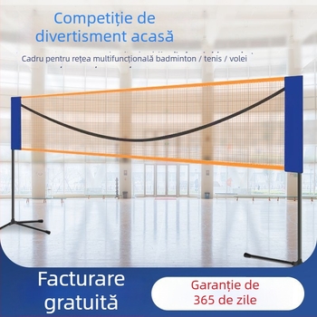 Suport portabil pentru plasă de badminton – pliabil, pentru interior și exterior, utilizare acasă