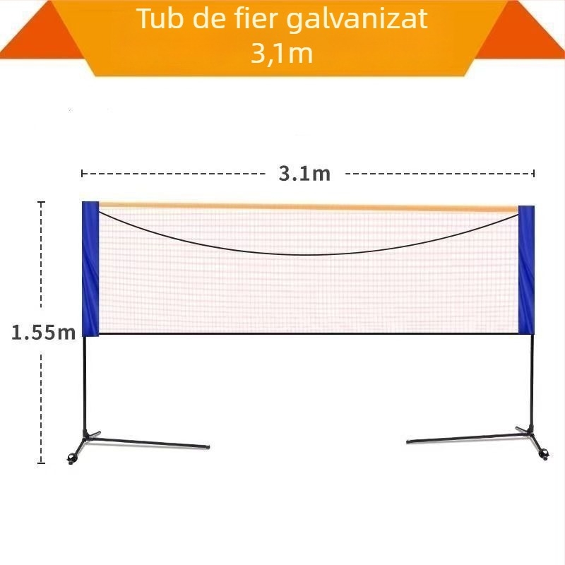 Suport portabil pentru plasă de badminton – pliabil, pentru interior și exterior, utilizare acasă