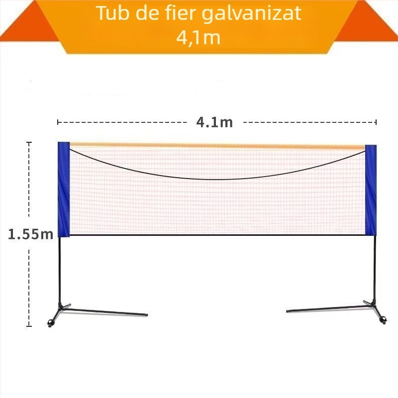 Suport portabil pentru plasă de badminton – pliabil, pentru interior și exterior, utilizare acasă