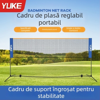 Cadru pentru plasă de badminton, pliabil și portabil pentru interior/ exterior, nylon, brand Yuke, cod produs YPWJ