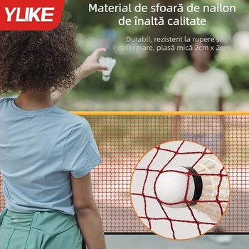 Cadru pentru plasă de badminton, pliabil și portabil pentru interior/ exterior, nylon, brand Yuke, cod produs YPWJ