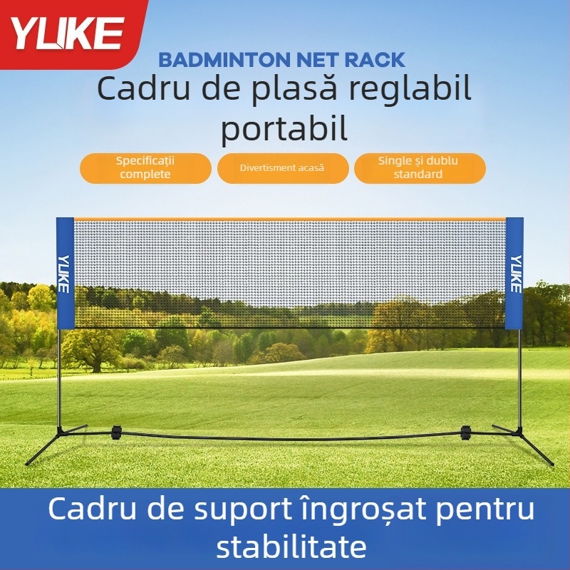 Cadru pentru plasă de badminton, pliabil și portabil pentru interior/ exterior, nylon, brand Yuke, cod produs YPWJ