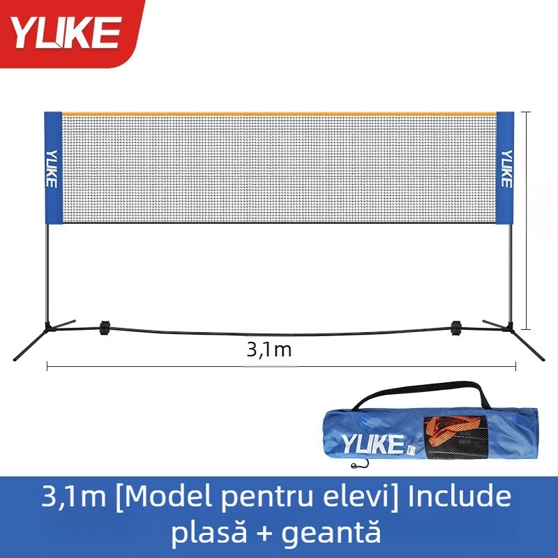 Cadru pentru plasă de badminton, pliabil și portabil pentru interior/ exterior, nylon, brand Yuke, cod produs YPWJ