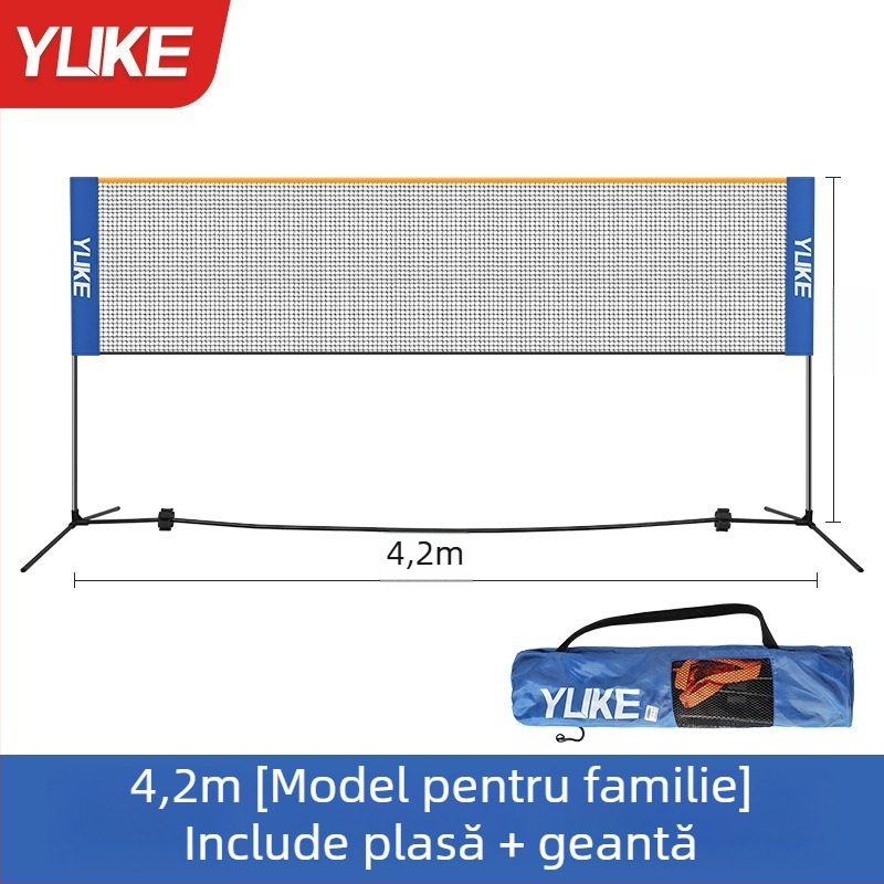 Cadru pentru plasă de badminton, pliabil și portabil pentru interior/ exterior, nylon, brand Yuke, cod produs YPWJ