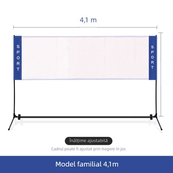 Cadru portabil pentru plasă de badminton - pliabil pentru interior/exterior, plasă standard, personalizare disponibilă