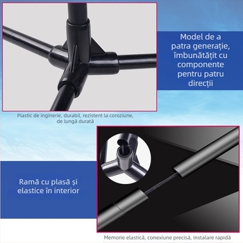 Cadru portabil pentru plasă de badminton - pliabil pentru interior/exterior, plasă standard, personalizare disponibilă