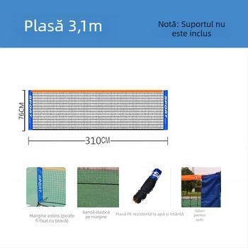 Post de tenis și badminton – pliere, pentru uz casnic și exterior, material poliester PE