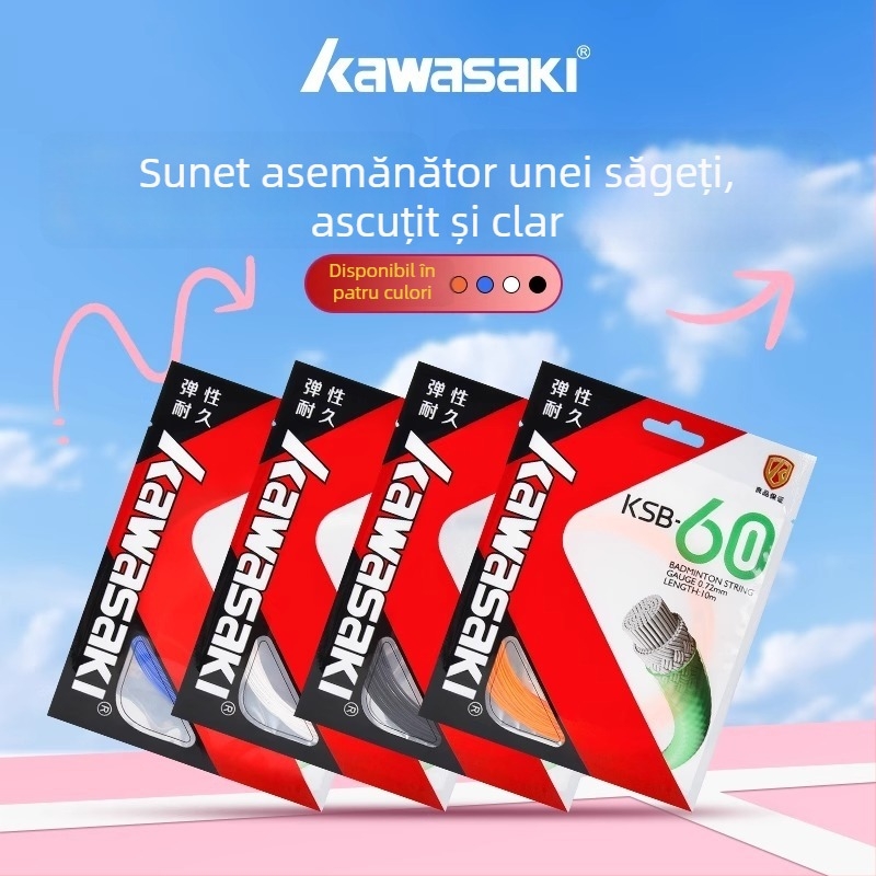 Șnur pentru rachetă Kawasaki - fibră de nailon, pentru badminton și tenis de masă