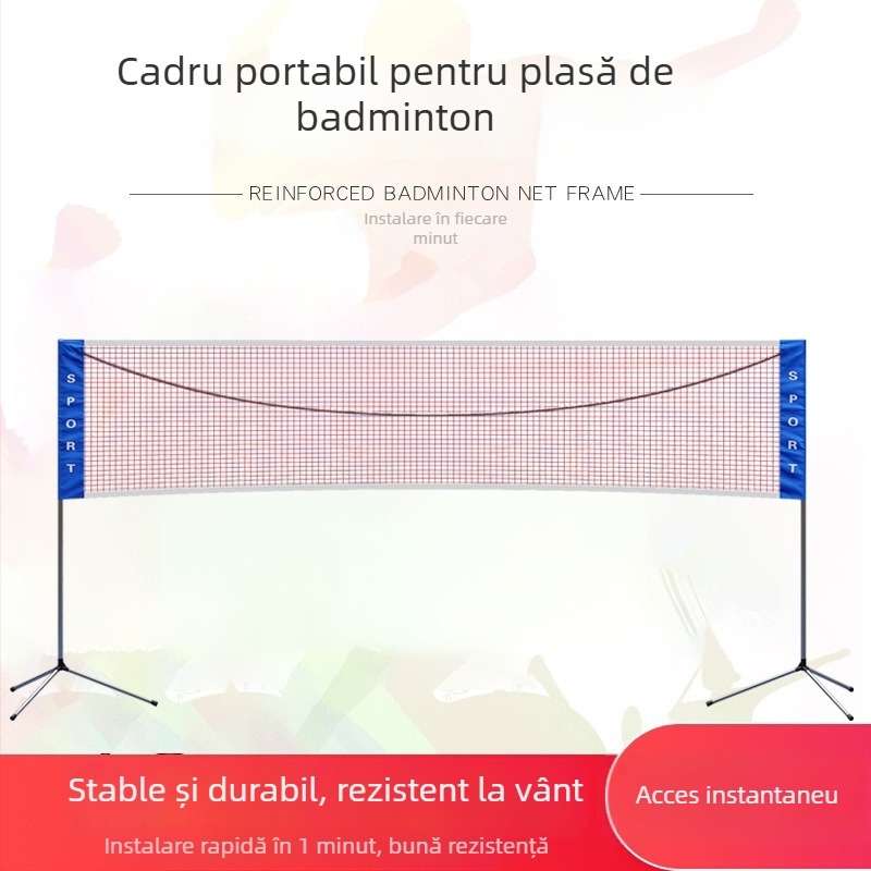 Cadru portabil pentru plasă de badminton – pentru utilizare în interior și în exterior, brand Xin Yue; Material: 21251174255; Categorie: badminton column