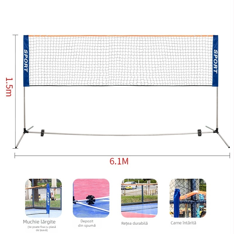 Cadru portabil pentru plasă de badminton – pentru utilizare în interior și în exterior, brand Xin Yue; Material: 21251174255; Categorie: badminton column