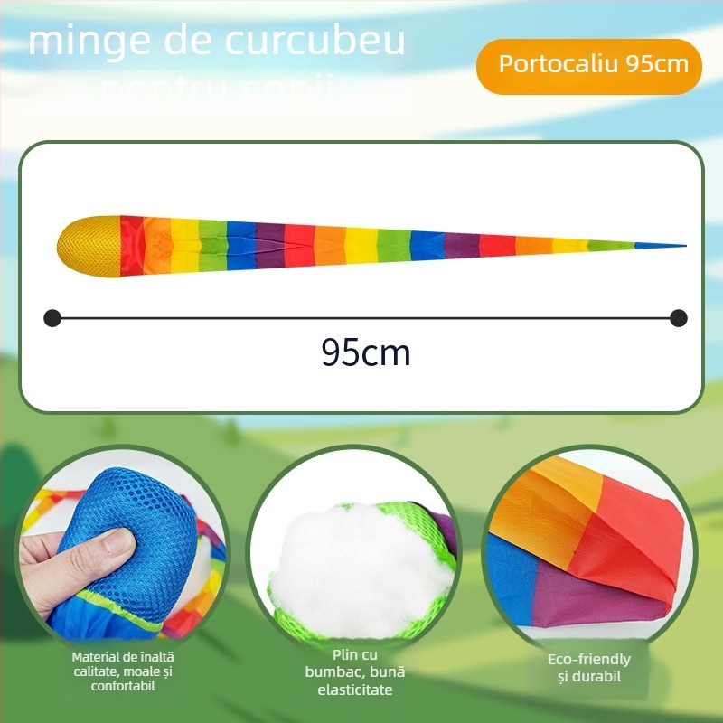 minge de aruncat din material textil, rezistentă la vânt, pentru antrenament senzorial, pentru copii 4-6 ani, ambalată într-o pungă PP