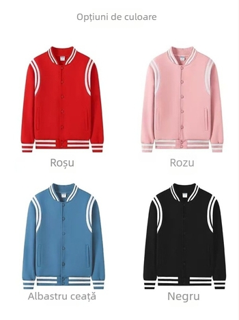 Jachetă de lucru în stil cardigan, căptușeală de fleece, mâneci lungi, croială lejeră, 100% poliester, logo imprimat