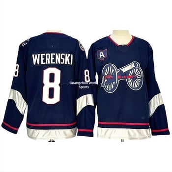 Tricou de antrenament pentru hochei pe gheață, bărbați adulți — brodat, material din amestec de bumbac, utilizare pentru toate sezoanele