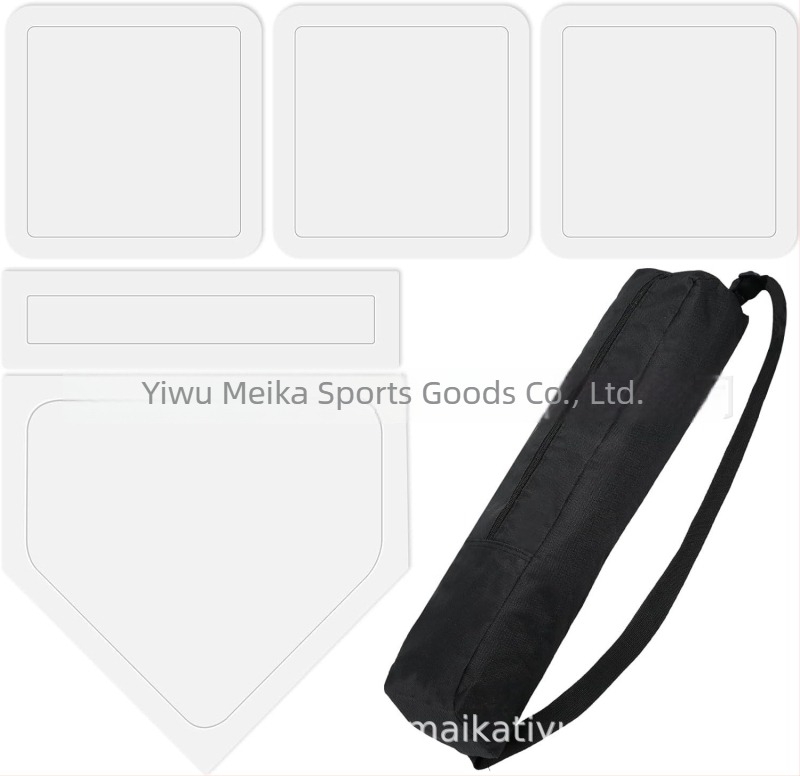 MAICCA Set de baze baseball – baze îngroșate, Pitcher Plate și Home Plate, set de cinci piese pentru softball cu logo personalizat