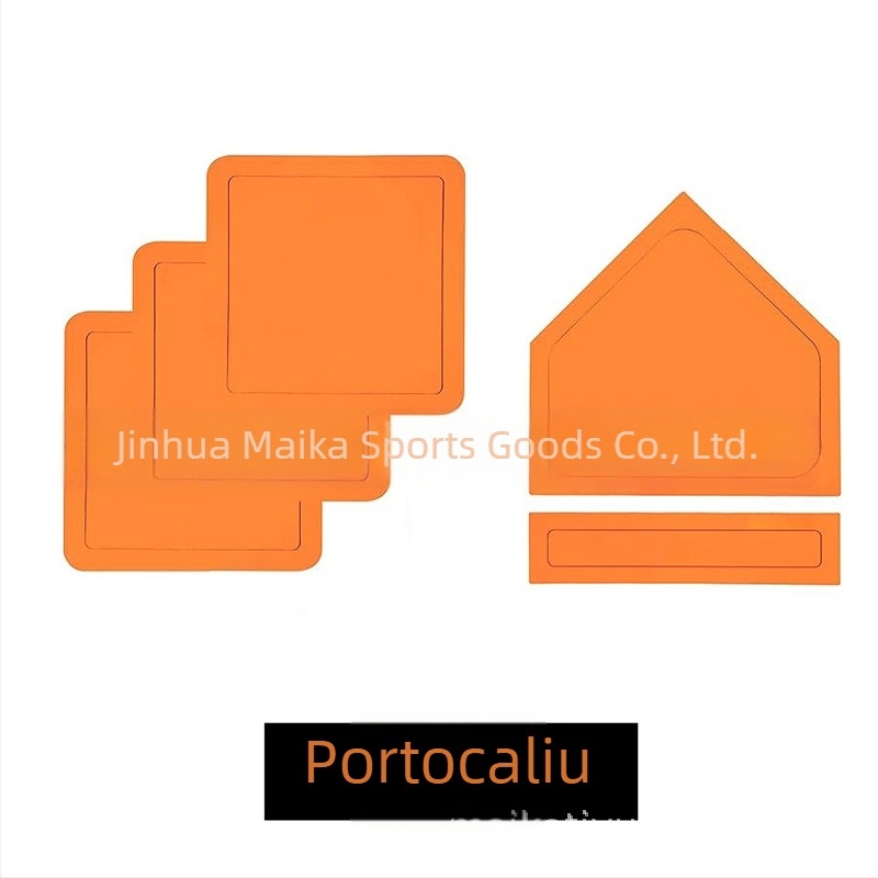 MAICCA Set de baze baseball – baze îngroșate, Pitcher Plate și Home Plate, set de cinci piese pentru softball cu logo personalizat