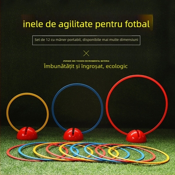 Ajutoare de antrenament pentru copii: inel de agilitate pentru hopscotch și antrenament de fotbal, material PP