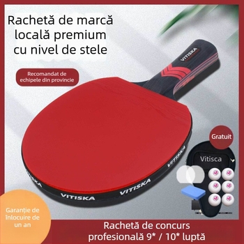 Raquetă tenis de masă – Placă din fibră de carbon, Cauciuc cu adeziv pozitiv, Brand Fenzhi, Fără personalizare