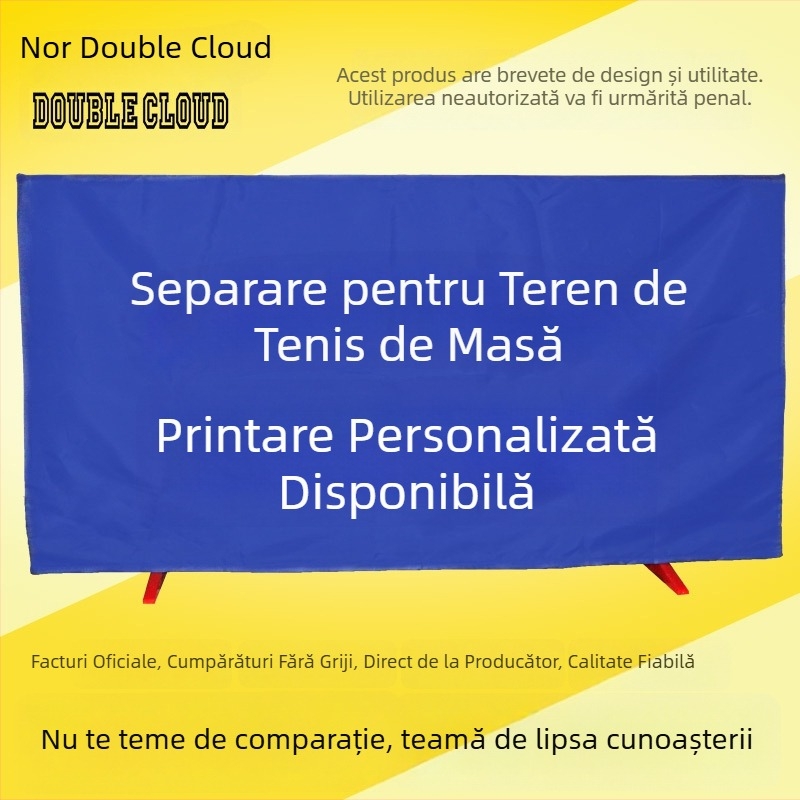 Panou pentru gardul terenului de ping-pong, cu separator integrat detașabil, țeavă galvanizată, țesătură Oxford