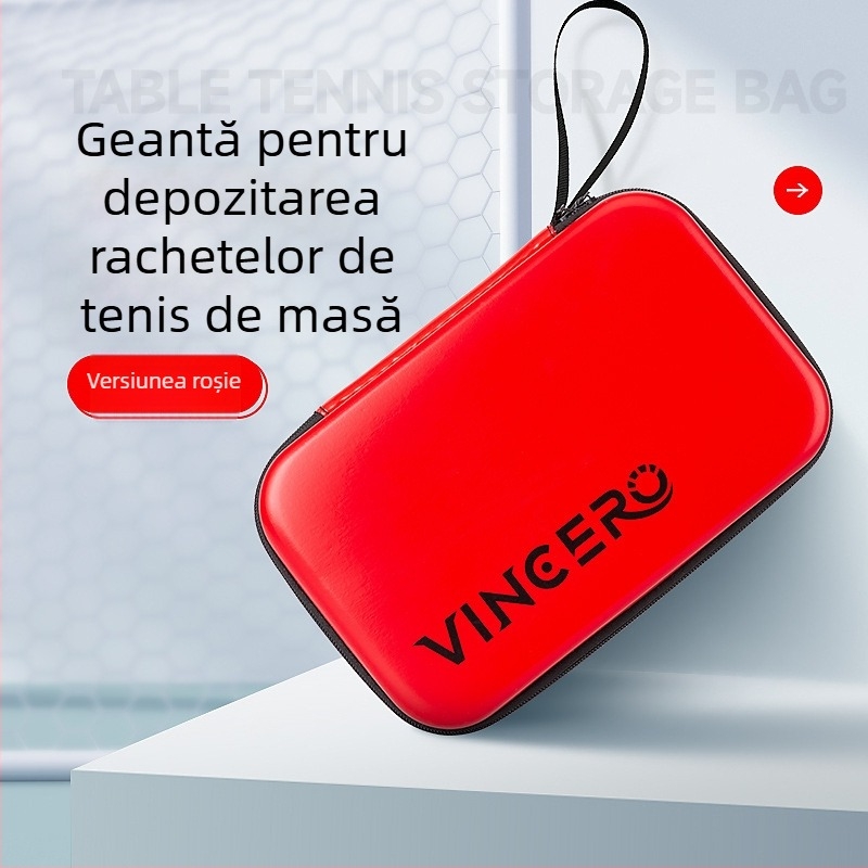 VINCERO geantă impermeabilă cu carcasă rigidă pentru rachete de tenis de masă și badminton, capacitate mare