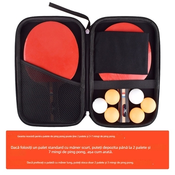 Etui pentru rachete de tenis de masă cu carcasă rigidă pentru două rachete, portabil, design anti-cădere, capacitate mare, personalizare disponibilă