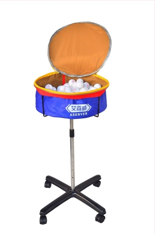 Eisenway antrenor de tenis de masă cu coș mobil de mingi — din oțel inoxidabil, 2,2 kg, aparat de adunare mingi pentru tenis de masă.
