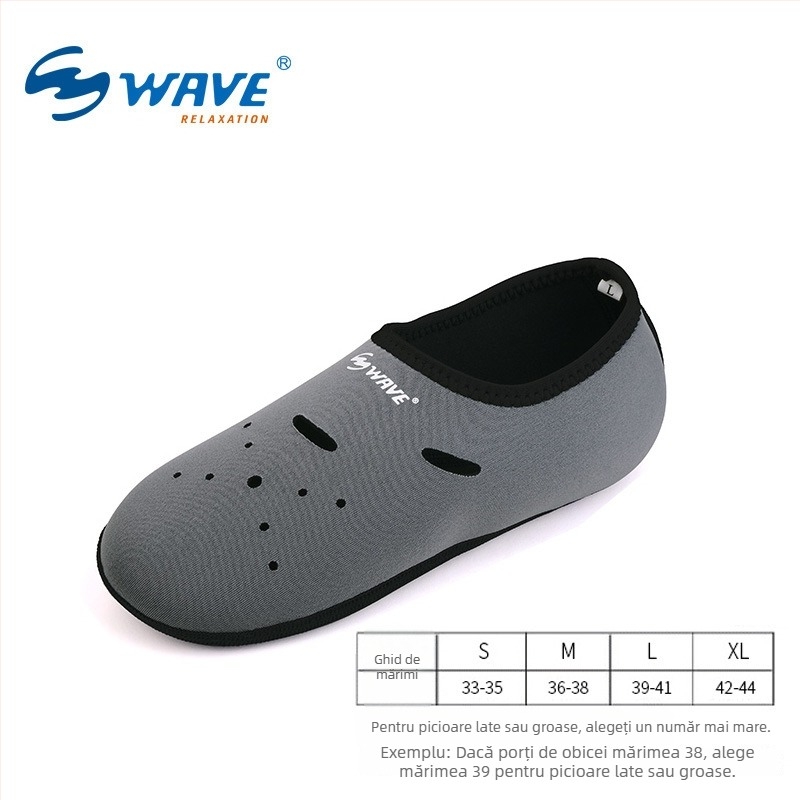 Șosete de scufundare din nailon WAVE – pentru snorkeling și înot, ușoare, ambalate într-o pungă transparentă