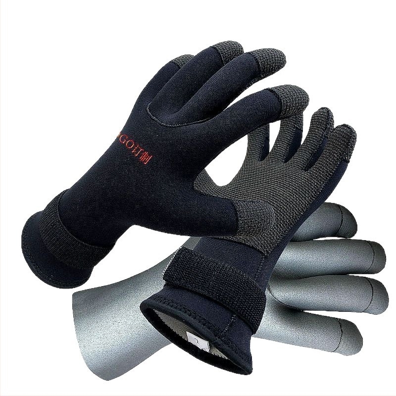 OMZHST mănuși de scufundări din nailon, 3–5 mm, anti-alunecare, rezistente la uzură pentru înot de iarnă