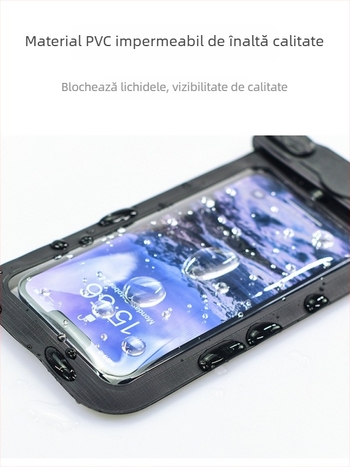 Geantă impermeabilă pentru telefon, PVC material, stil simplu, poate încăpea 1 telefon (Pentru recreere, scufundări, plajă, pescuit)