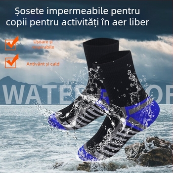 Șosete impermeabile pentru copii pentru activități în aer liber – patru anotimpuri, jocuri în apă și scufundări, schi în iarnă, rezistente la vânt, frig și uzură