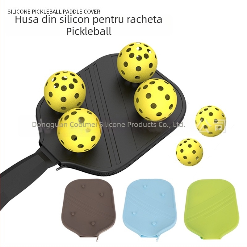 Husă protectoare din silicon pentru rachete, cu fermoar, pentru tenis de masă