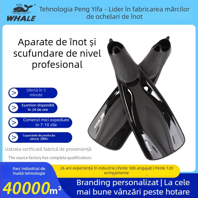 Pene lungi de înot pentru snorkeling și antrenament profesional — Material: TPR; Brand: WHALE WHALE; Pentru bărbați și femei