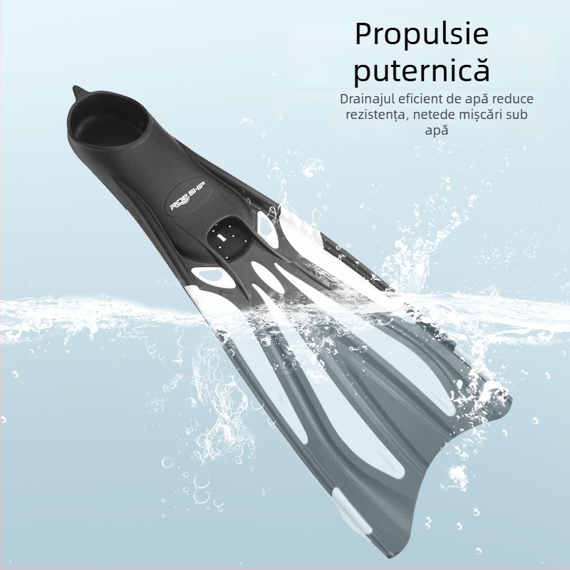 Pene lungi pentru snorkeling adulți - material PP+TPR, pentru scufundări și freediving - Ride ship