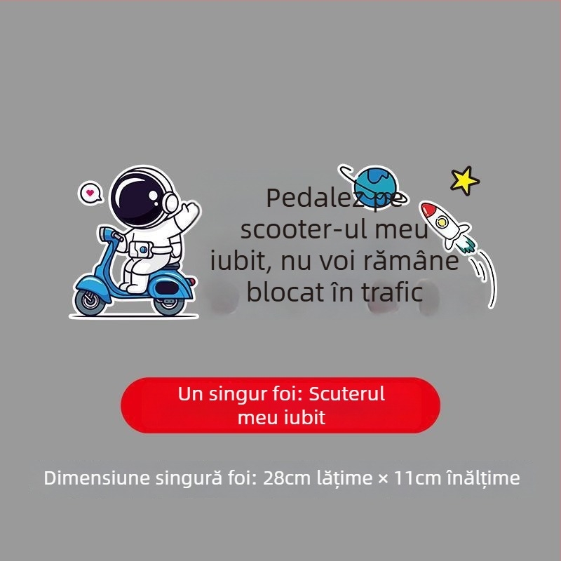 Autocolante decorative pentru vehicule electrice – impermeabile, reflectorizante, cu linie punctată pentru autoturisme și motociclete; Brand: Unique; Material: Alte