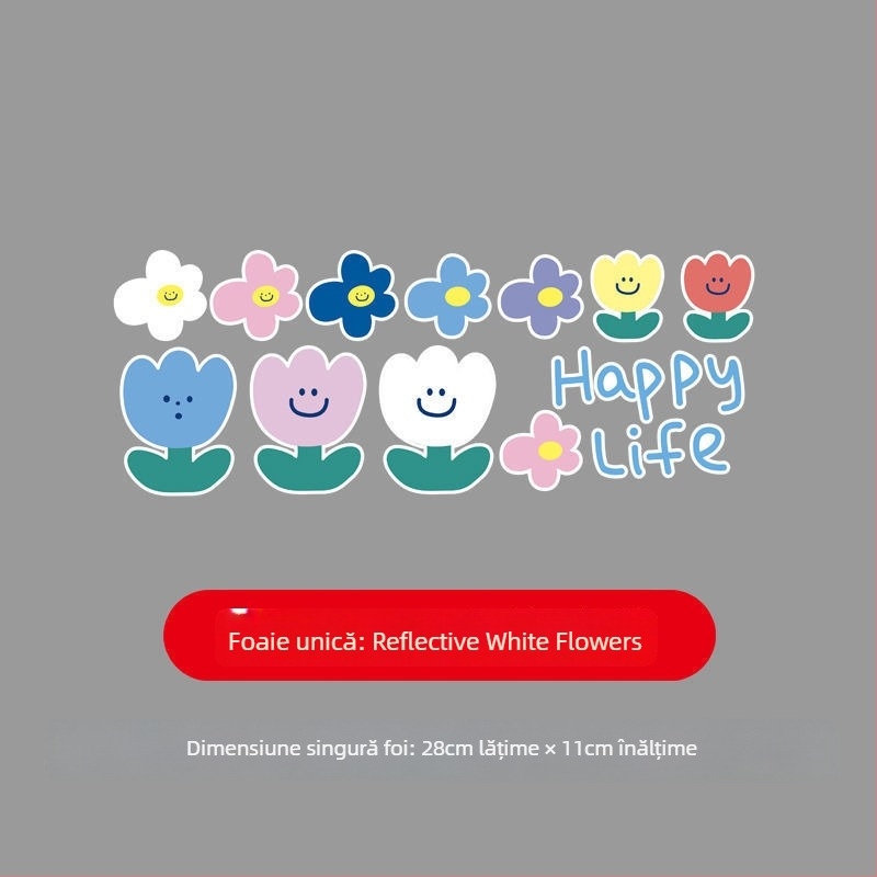 Autocolante decorative pentru vehicule electrice – impermeabile, reflectorizante, cu linie punctată pentru autoturisme și motociclete; Brand: Unique; Material: Alte